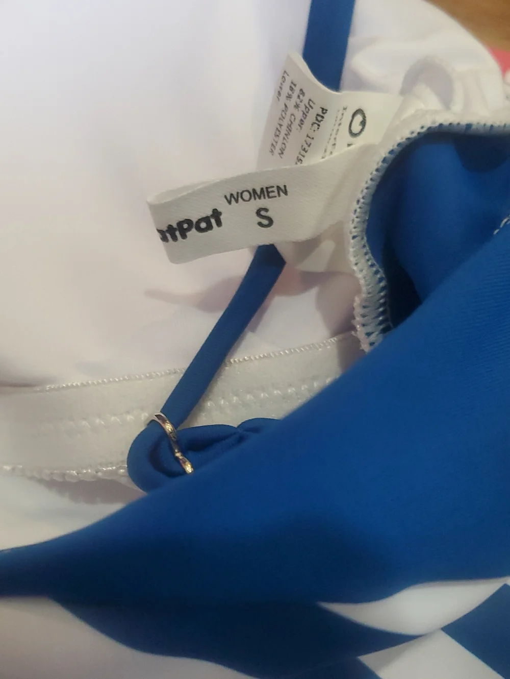 Blue & White Striped Mommy And Kids One-Piece Swimsuit - Matching - Picture 5 of 7